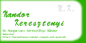 nandor keresztenyi business card