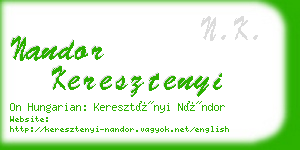 nandor keresztenyi business card